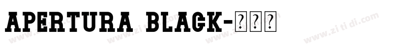 Apertura Black字体转换